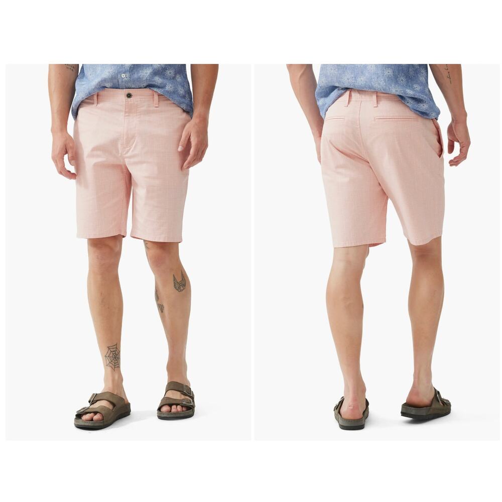 Rodd & Gunn Men’s Shorts Size 32 Salmon Pink Plaid Preppy NWT Summer Coastal